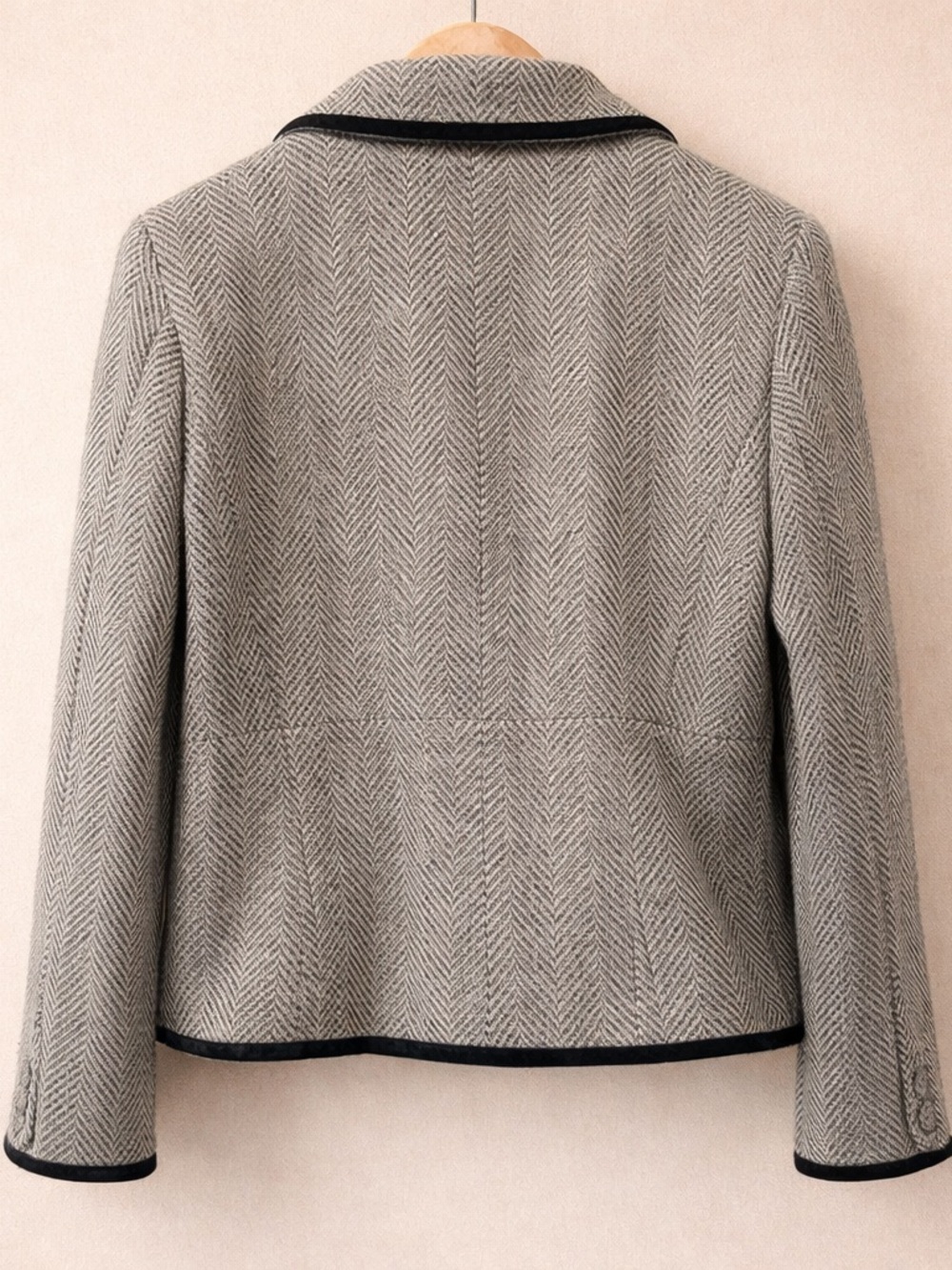 DELLA SPIGA Herringbone Tweed Blazer Tailored green blue Jacket - Picture 2 of 8